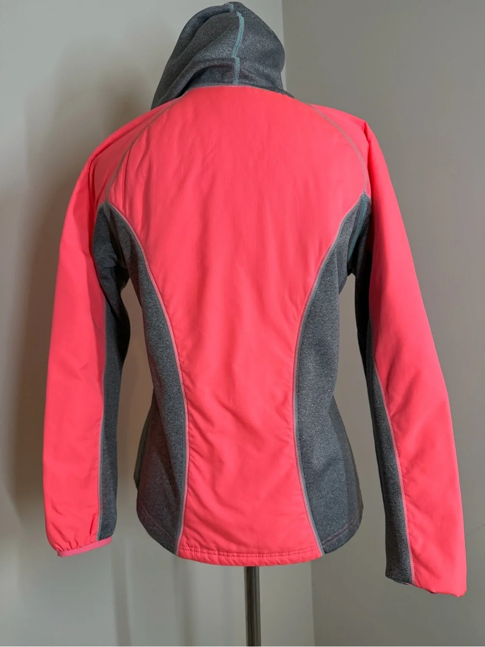 The North Face Girls Pink Grey Glacier - SZ L- Full Zip Hooded Sweatshirt Hoodie